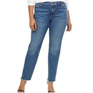 NWT Lane Bryant Venezia Cropped Jeans Straight Ankle Elastic Waistband Sz 26 New